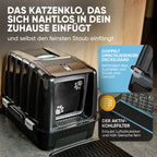 Premium Katzenklo mit Deckel und Aktivkohlefilter inkl. Matte und Schaufel