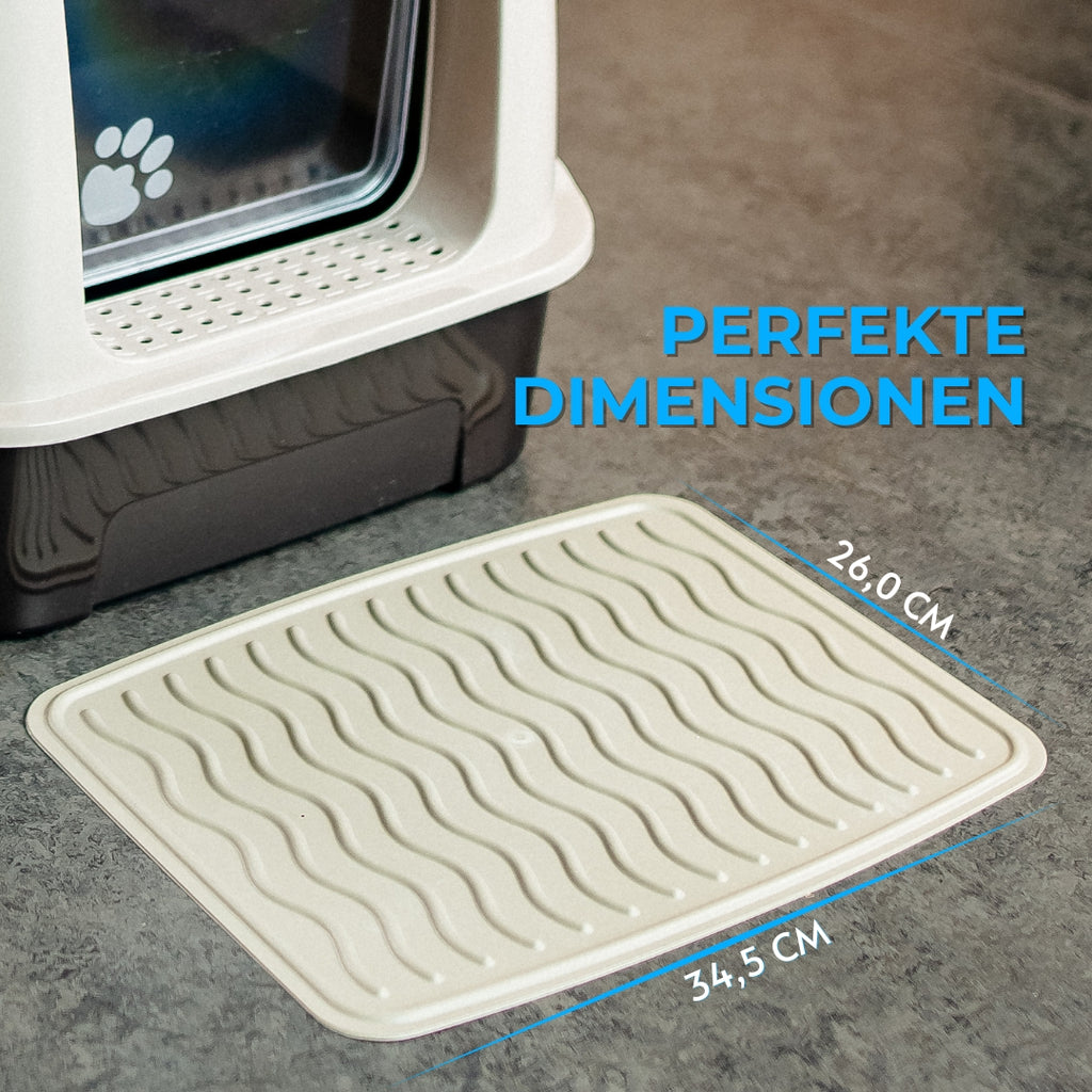 CROPLAS Streumatte für Katzenklo 26 × 34,5 cm – auslaufsicher & rutschfest