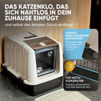 Premium Katzenklo mit Deckel und Aktivkohlefilter inkl. Matte und Schaufel