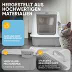 Premium Katzenklo mit Deckel und Aktivkohlefilter inkl. Matte und Schaufel