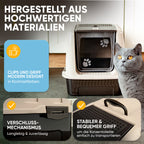 Premium Katzenklo mit Deckel und Aktivkohlefilter inkl. Matte und Schaufel