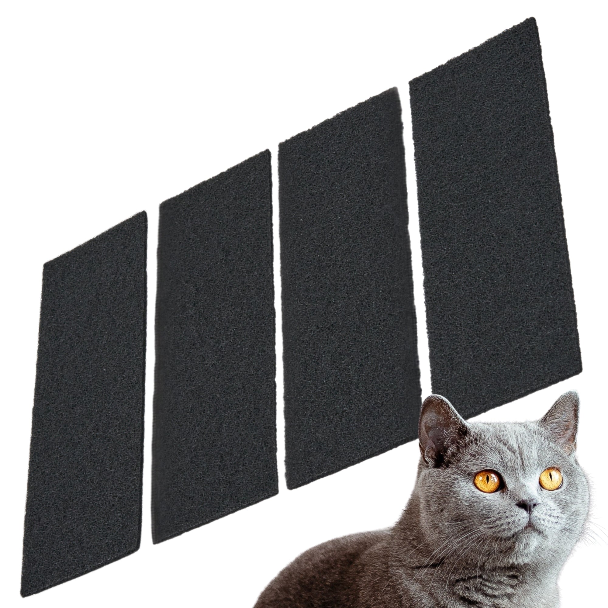 Premium Aktivkohlefilter 4er Pack für Katzenklos – zuschneidbar