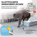 Premium Katzenklo mit hohem Rand inkl. Matte und Schaufel