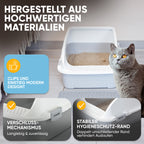 Premium Katzenklo mit hohem Rand inkl. Matte und Schaufel