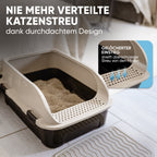 Premium Katzenklo mit hohem Rand inkl. Matte und Schaufel