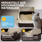 Premium Katzenklo mit hohem Rand inkl. Matte und Schaufel