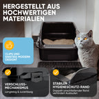 Premium Katzenklo mit hohem Rand inkl. Matte und Schaufel